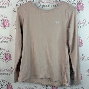 Under Armour long sleeve stretchy top shirt Women's pink Blush Long Sleeve Tee